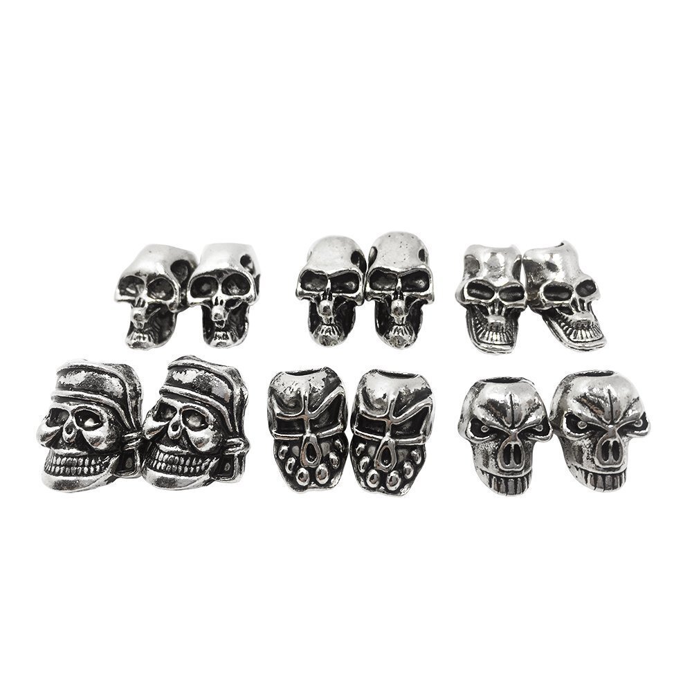 3791 Skull Beads for EDC Outdoor Lanyards,Knife/Flashlight/Paracord/DIY
